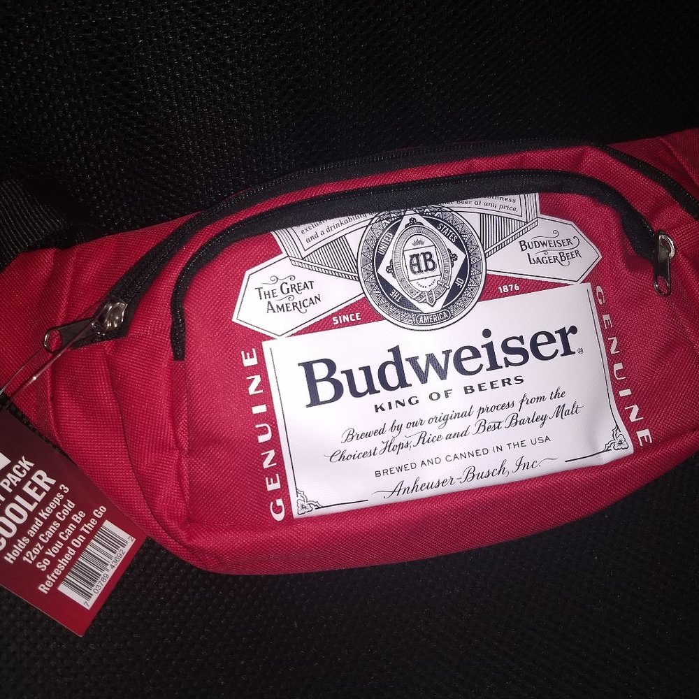 BUDWEISER FANNY PACK COOLER - NWT - Drink Holder Bag Pouch Belt